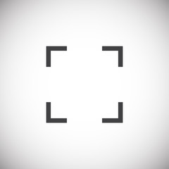 Viewfinder icon on background for graphic and web design. Simple illustration. Internet concept symbol for website button or mobile app.