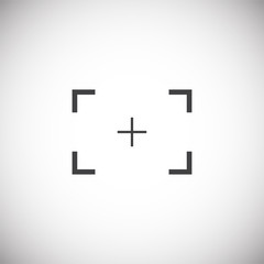 Obraz premium Viewfinder icon on background for graphic and web design. Simple illustration. Internet concept symbol for website button or mobile app.