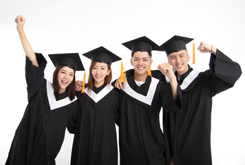 Group of graduating students standing together