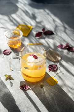 Tea orange drink summer