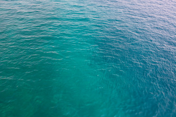 Blue sea water blurred ripple background. Aegean Sea, Turkey