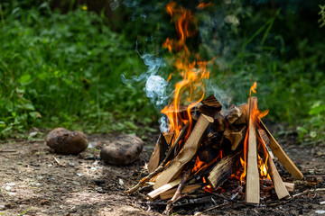 tongue fire from campfire