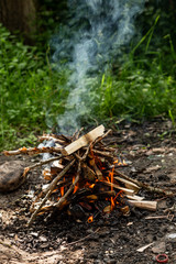 tongue fire from campfire