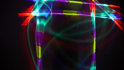 Obraz premium Spiel mit Licht Farben und Bewegung