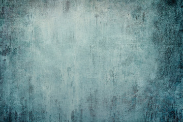 Fototapeta na wymiar Old blue metallic wall grungy background or texture