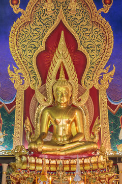 principle Buddha image of the third grade royal monastery, Wat Khian Khet, Samut  Pathum Thani. province, Thailand