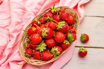 Fresh organic ripe strawberry