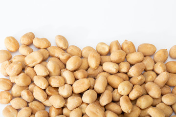 peanuts on a white background