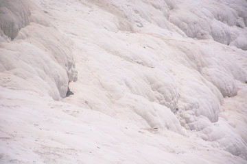 Pamukkale travertine pools and terraces carbonate mineral at ancient Hierapolis, Turkey