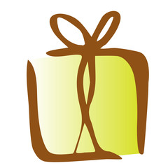 Illustration of gift icon on white background