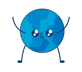 world planet earth kawaii style