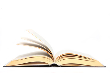 open book isolated on white background with copy space for your text