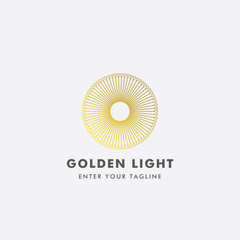 Logo Golden Light, Concept Sunlight + gold.