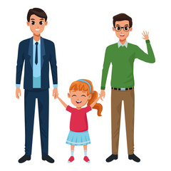 Family parents and childrens cartoons