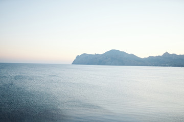 landscape with sea and mountains