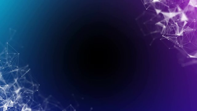 Abstract background created by out of focus. Bright blue and purple tones creating magical celebratory mood.