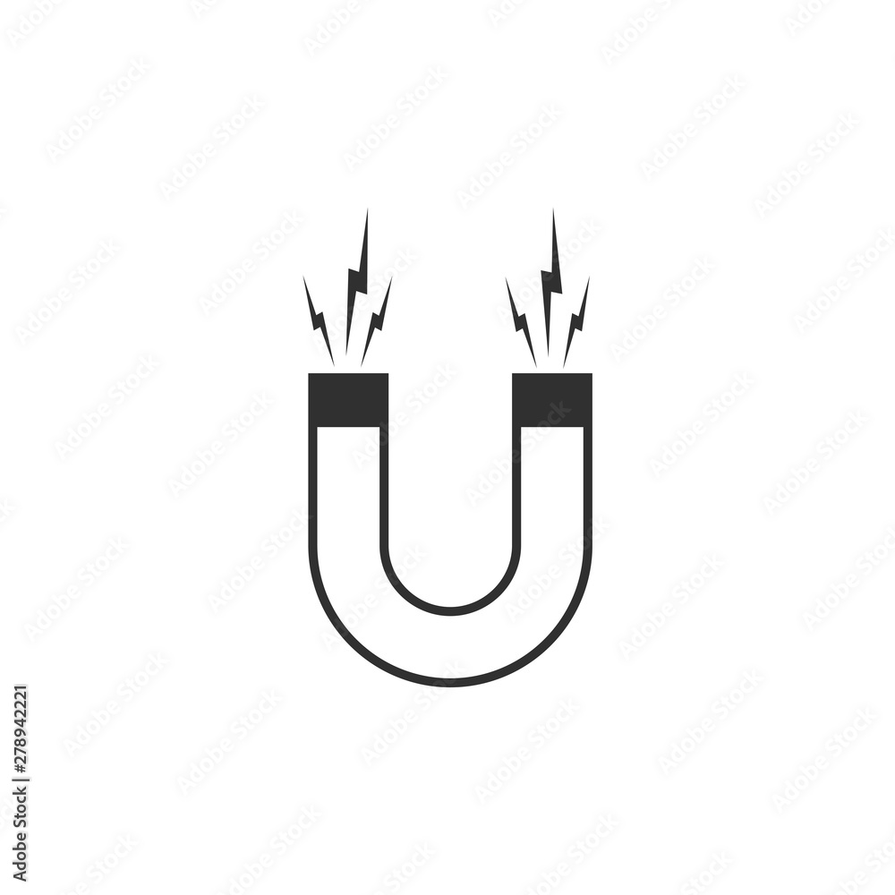 Aufkleber magnet icon template color editable. magnet symbol vector sign isolated on white background. simple 