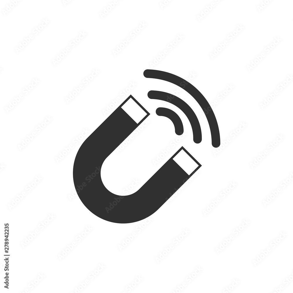 Poster magnet icon template color editable. magnet symbol vector sign isolated on white background. simple 