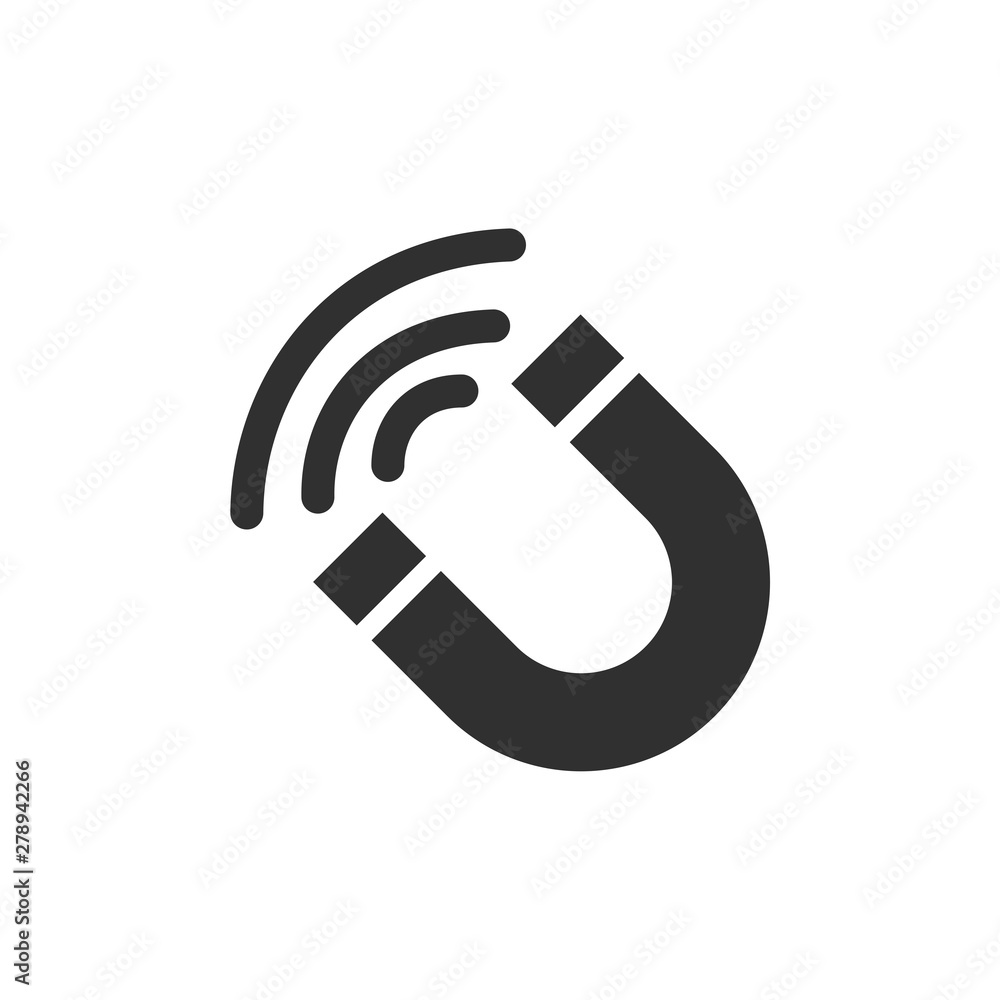 Poster magnet icon template color editable. magnet symbol vector sign isolated on white background. simple 