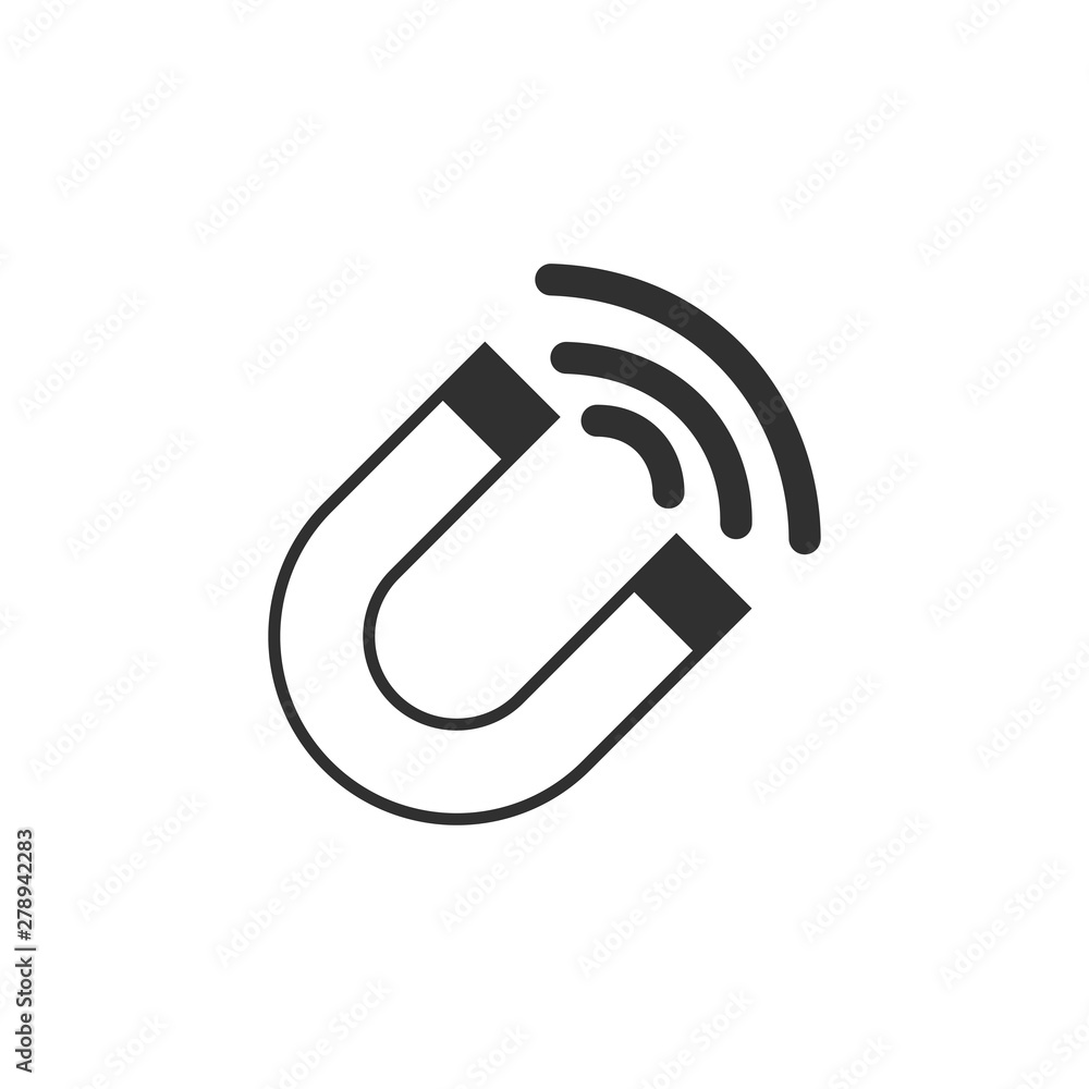 Aufkleber Magnet icon template color editable. Magnet symbol vector sign isolated on white background. Simple logo vector illustration for graphic and web design.
