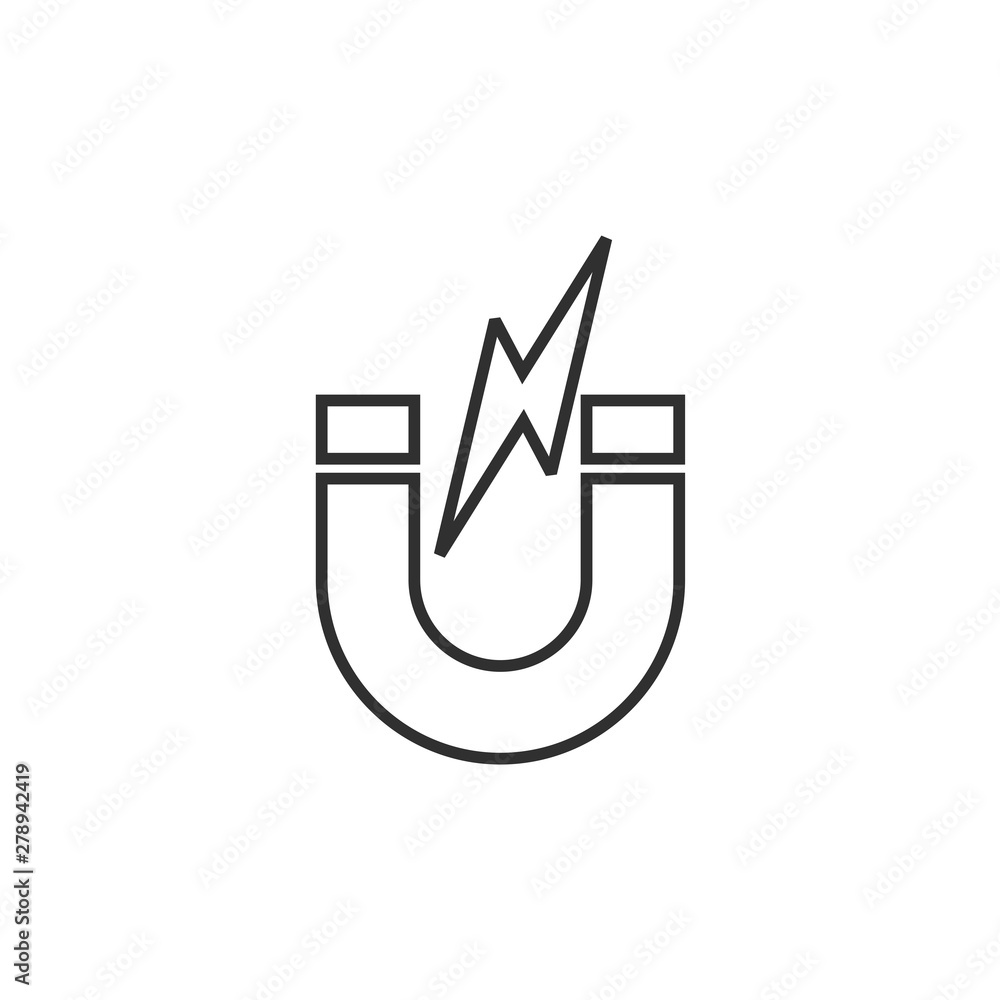 Aufkleber magnet icon template color editable. magnet symbol vector sign isolated on white background. simple 