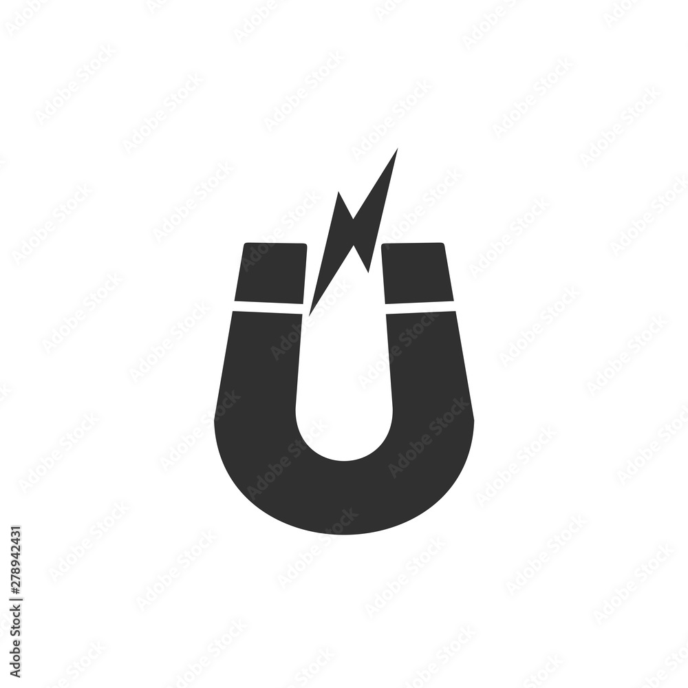 Aufkleber magnet icon template color editable. magnet symbol vector sign isolated on white background. simple 