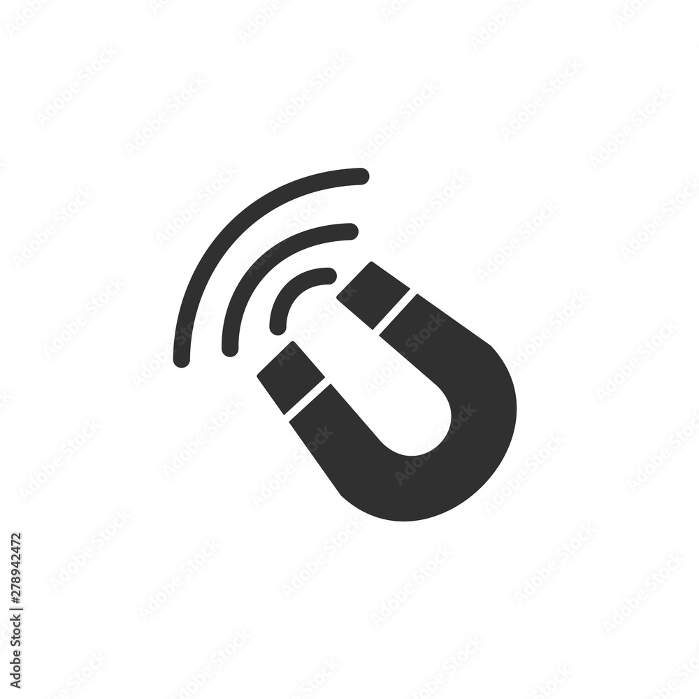 Aufkleber magnet icon template color editable. magnet symbol vector sign isolated on white background. simple 