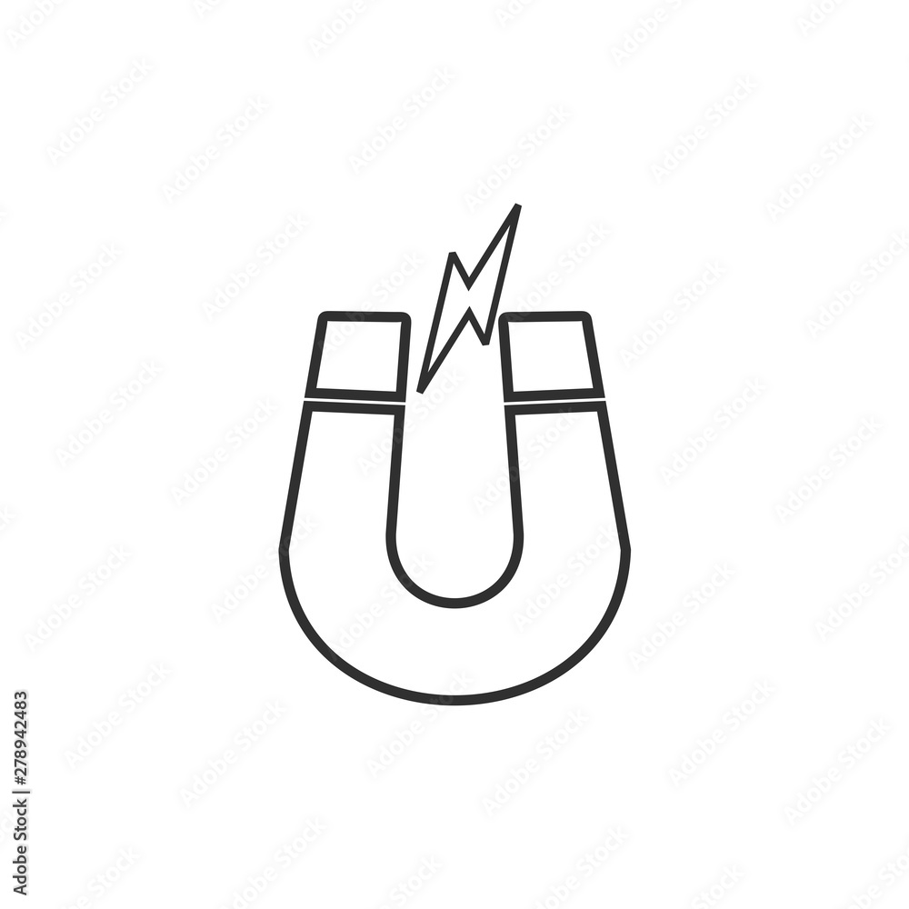 Poster magnet icon template color editable. magnet symbol vector sign isolated on white background. simple 