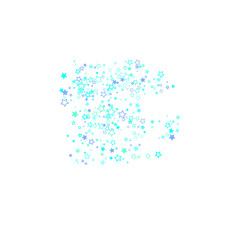 Blue, cyan, turquoise glitter stars confetti