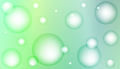 Background with bubbles. Design for your header page, ad, poster, banner. Pastel Gradient Color Vector illustration.