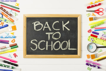 Chalkboard back to school front view