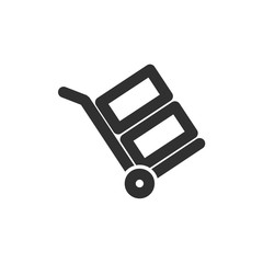 Handcart icon template color editable. Wheelbarrow symbol vector sign isolated on white background. Simple logo vector illustration for graphic and web design.