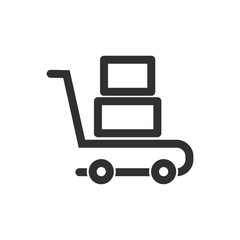 Handcart icon template color editable. Wheelbarrow symbol vector sign isolated on white background. Simple logo vector illustration for graphic and web design.