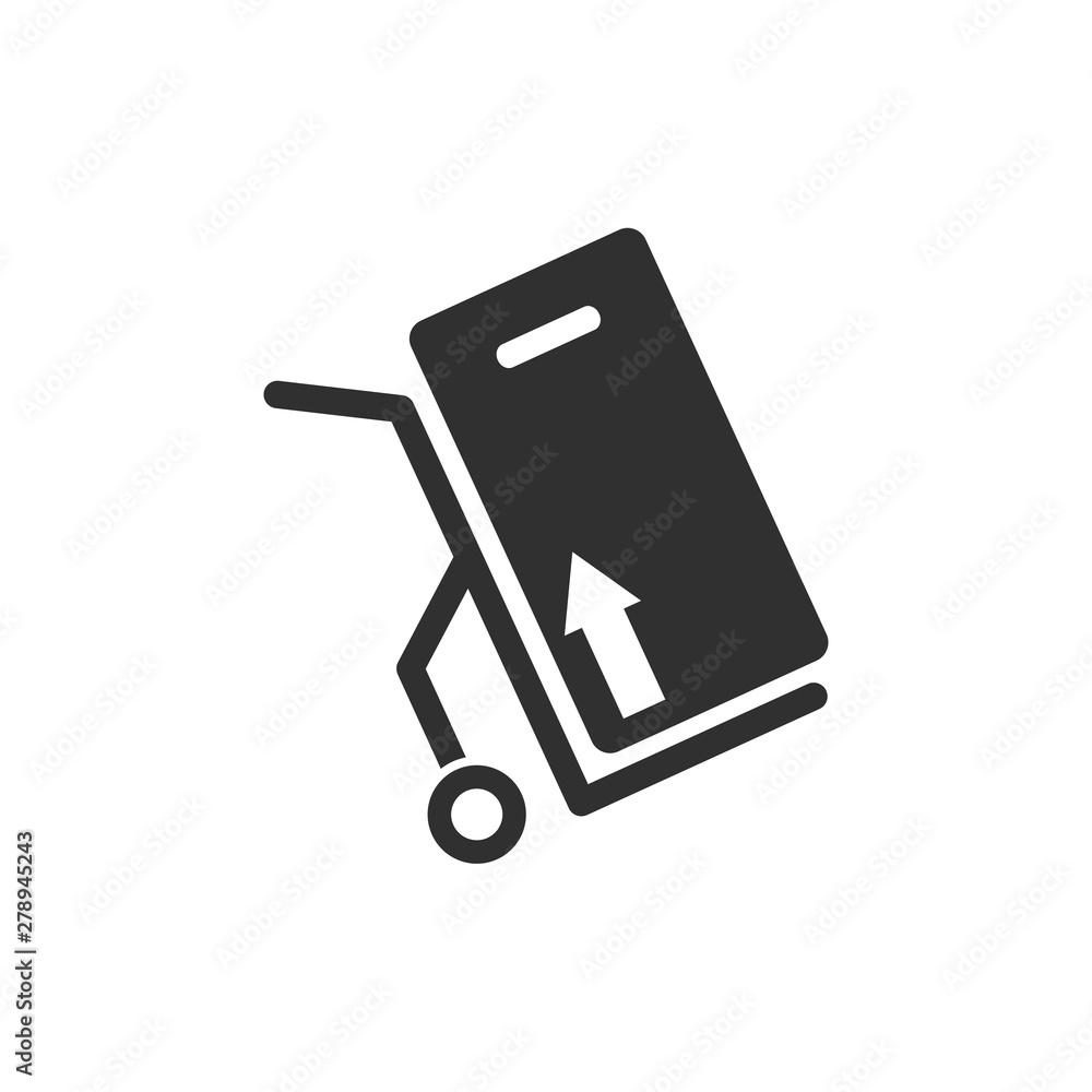 Aufkleber Handcart icon template color editable. Wheelbarrow symbol vector sign isolated on white background. Simple logo vector illustration for graphic and web design.