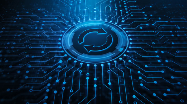 Update Software Computer Program Upgrade Business technology Internet Concept