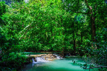 Landscape Waterfall Than Bok Khorani. (Thanbok Khoranee National Park)lake, nature trail, forest, mangrove forest, travel nature, travel Thailand, Nature Study. Attractions.