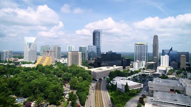 Buckhead Skyline Aerial in Atlanta Georgia GA