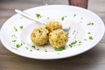 Knödel Teller Essen