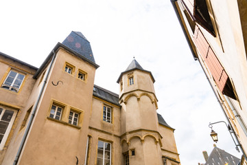 Fototapeta na wymiar towers of historical building in Thionville, France