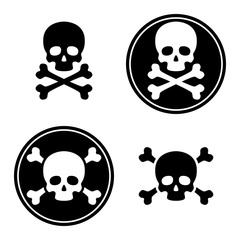 skull and crossbones icon set