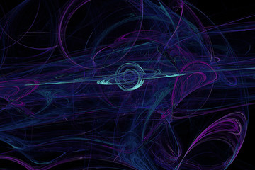 An abstract space background of saturn ring.Computer generated art image