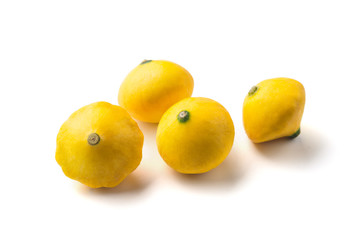 Baby Yellow Squash Group isolated on white