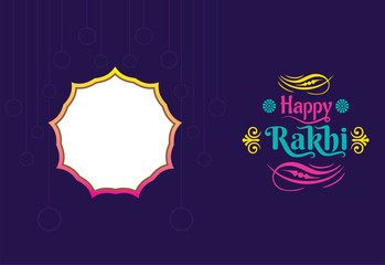 Happy raksha bandhan festival concept banner design