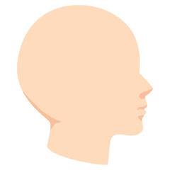 Human head in profile