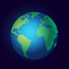 Realistic ball of earth in space