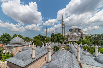Suleymaniye Mosque and Cloudy Sky, istanbul,Turkey