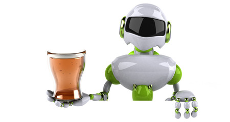 Green robot - 3D Illustration