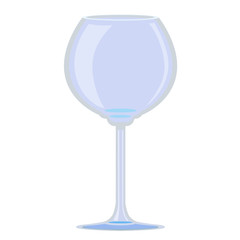 Glass of champagne on white background illustration vector