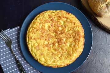 traditional spanish omelette with potatoes