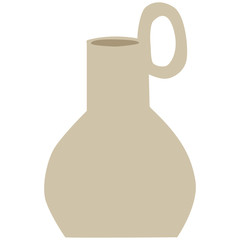Trendy illustration of ceramic tableware on the white isolated background.